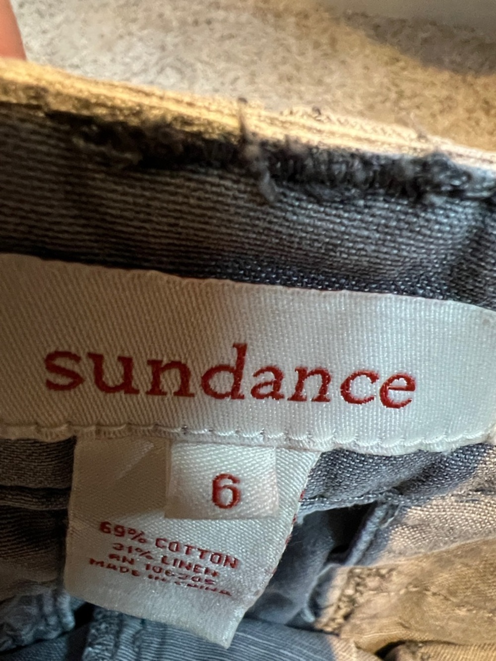 SUNDANCE Gray Organia Lace Roll Up Pant - Picture 9 of 11